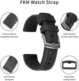 img 3 attached to JWNSPA Rubber Watch Straps Release Men's Watches