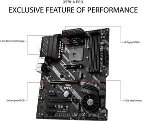 img 3 attached to Материнская плата AMD AM4 MSI X570-A PRO с поддержкой DDR4, PCIe 4.0, SATA 6Gb/s, M.2, USB 3.2 Gen 2, HDMI, форм-фактором ATX.