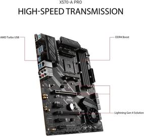 img 2 attached to Материнская плата AMD AM4 MSI X570-A PRO с поддержкой DDR4, PCIe 4.0, SATA 6Gb/s, M.2, USB 3.2 Gen 2, HDMI, форм-фактором ATX.