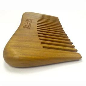 img 3 attached to 🧔 Premium Hand Carved Sandalwood Beard Comb for Men - Optimized for Thick and Dense Beards, Ideal for Curly Hair - A Must-Have Grooming Tool