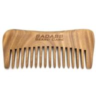 🧔 premium hand carved sandalwood beard comb for men - optimized for thick and dense beards, ideal for curly hair - a must-have grooming tool logo