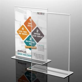 img 2 attached to 🖼️ NIUBEE Acrylic Sign Holder: Sleek Portraits for Professional Displays