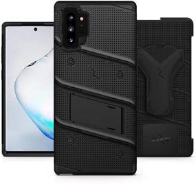 img 3 attached to 📱 ZIZO Bolt Series - Samsung Galaxy Note 10 Plus Case with Heavy-Duty Military-Grade Drop Protection, Kickstand, Belt Clip Holster, and Lanyard (Black/Black)