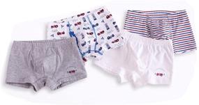 img 1 attached to 🩳 Cute & Comfy: Toddler Baby Boy Boxer Briefs - 4 Pack of Cotton Underwear Boxer Shorts (1-9t)