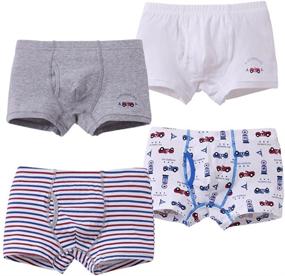 img 3 attached to 🩳 Cute & Comfy: Toddler Baby Boy Boxer Briefs - 4 Pack of Cotton Underwear Boxer Shorts (1-9t)