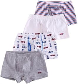 img 2 attached to 🩳 Cute & Comfy: Toddler Baby Boy Boxer Briefs - 4 Pack of Cotton Underwear Boxer Shorts (1-9t)