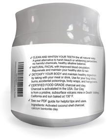 img 2 attached to 🌱 USA Made 8 oz Food Grade Activated Charcoal and Bentonite Clay Powder - 100% All Natural. Whitens Teeth, Detoxifies, Rejuvenates Skin & Hair. Promotes Healthy Digestion, Treats Poisoning.