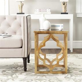 img 1 attached to 🏺 Safavieh American Homes Collection Milo End Table with Silver Leaf Trellis Design