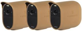 img 4 attached to 📷 Силиконовые чехлы Wasserstein для камеры Arlo Essential Spotlight - коричневый, 3 шт. - расширенная совместимость (не подходит для Arlo Ultra/Ultra 2/Pro/Pro 2/Pro 3, HD, Floodlight)
