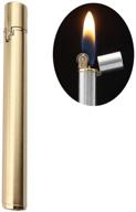 chic slim metal lighter for women 💎 - soft flame, great gift idea (butane not included) logo