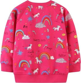 img 1 attached to 🎄 Cute Christmas-themed Toddler Girls Cotton Crewneck Sweatshirt from 1 to 7 Years