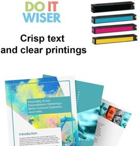 img 1 attached to 🖨️ Do it Wiser Ink Cartridge Replacement for HP 972A 972 Pagewide Pro Printers (477dw, 577dw, 377dw, 477dn, 452dn, 452dw, 552dw, P55250dw) - Black, Cyan, Magenta, Yellow, 4 Pack