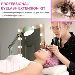 img 3 attached to Eyelash Extension Kit - Practice Set for Beginners, False Eyelashes Extension Training with Mannequin Head, Lip Makeup Practice, Eyelash Grafting Training Tool Kit