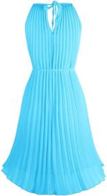 img 2 attached to 👗 Ellames Womens Spaghetti Pleated Large 1 Women's Clothing: Fashionable Dresses for Every Occasion