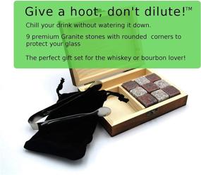 img 2 attached to Premium Whiskey Stone Gift Box Set: 9 Granite Stones, Wood Box, Velvet Bag, Tongs – No Dilution!