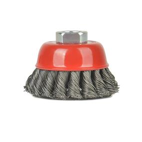 img 1 attached to ET018V 2 Pack 3 Inch Twisted Knotted Cup Brush With 5/8&#34