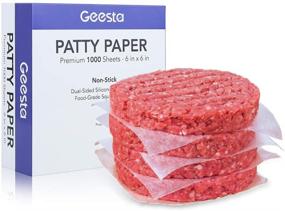 img 4 attached to 🍔 Geesta 6 Inch Burger Patty Papers (1000 pcs) - Hamburger Round Separators for Perfect Grill BBQ Barbecue on Outdoor Blackstone Griddle or Grill