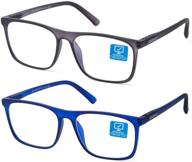 🎮 enhance your gaming experience with blue light blocking computer gaming glasses - 2 pack for both men and women, prevent eyestrain and minimize glare logo