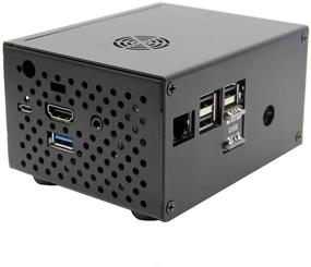 img 2 attached to 💻 Geekworm Raspberry Pi 3B+/3B Metal Case with Power Control Switch, Cooling Fan Support, and X820 V3.0 SSD & HDD SATA Storage Board compatibility (X735/Rock64 compatible, Not for X825)