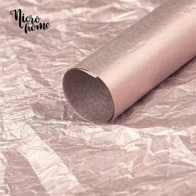 img 3 attached to 🌹 NICROHOME Rose Gold Metallic Blush Tissue Paper - 50 Sheets, 20× 28 Inch: Perfect for Birthdays, Weddings, Celebrations, and Crafts!