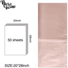 img 2 attached to 🌹 NICROHOME Rose Gold Metallic Blush Tissue Paper - 50 Sheets, 20× 28 Inch: Perfect for Birthdays, Weddings, Celebrations, and Crafts!