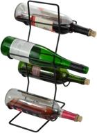 🍷 sleek and sturdy: southern homewares 4 bottle wine rack tree - organize wine or spirits with this freestanding counter top organizer in black iron логотип