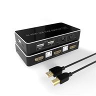 💻 efficient 4k hdmi usb kvm switch for easy computer sharing, with keyboard hotkey switch logo