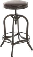 🪑 brown gunner swivel iron barstool by christopher knight home логотип