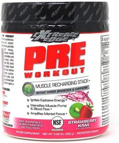 img 4 attached to Bluebonnet Nutrition Extreme Edge Pre Workout, аромат клубники киви, повышает уровни оксида азота, без сои и молока, 30 порций, 10,56 унций