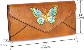 img 2 attached to Genuine Leather Blocking Organizer Handmade Women's Handbags & Wallets and Wallets