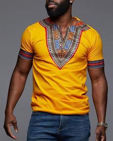 img 1 attached to 👕 Stylish Dashiki Floral African Tribe Men's Clothing: Browse T-Shirts & Tanks by Makkrom