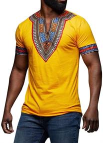 img 4 attached to 👕 Stylish Dashiki Floral African Tribe Men's Clothing: Browse T-Shirts & Tanks by Makkrom
