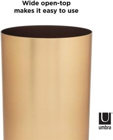 img 1 attached to 🗑️ Umbra Metalla Trash Can: Stylish 4.5 Gallon (17L) Capacity in Elegant Matte-Brass Color