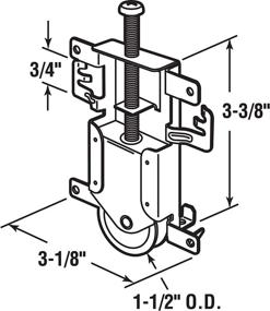 img 1 attached to 🔍 Enhance Your Door's Functionality with Prime-Line Products N 6820 Concave Mirror Door Roller – Featuring Nylon Ball Bearing, 1-7/16-Inch