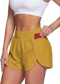 img 2 attached to 🏃 LaLaLa Women's Workout Shorts: Quick-Dry Athletic Elastic Waist Running Shorts with Zip Pocket & Liner