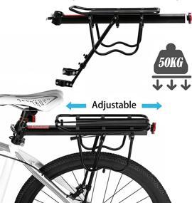 img 3 attached to 🚴 Voilamart Quick Release Rear Bike Rack - Universal Aluminum Alloy Bicycle Cargo Rack - Adjustable Bike Luggage Carrier with Net - 115 lbs Load Capacity