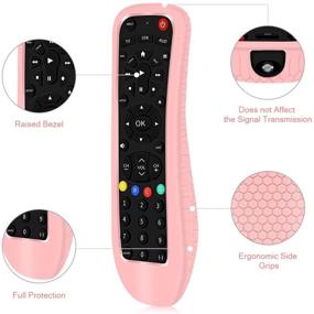 img 2 attached to 📱 Silicone Protective Case for Philips Universal Remote Control, Pink Remote Controller Sleeve - Shockproof Cover for Philips 3-Device SRP9232D/27, Anti-Slip Replacement Skin
