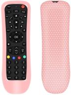 📱 silicone protective case for philips universal remote control, pink remote controller sleeve - shockproof cover for philips 3-device srp9232d/27, anti-slip replacement skin logo