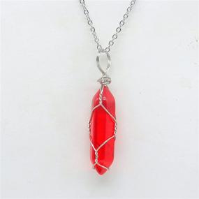 img 2 attached to 💎 Carnelian Crystal Healing Necklace: Beautiful Gemstone Jewelry for Girls' Necklaces & Pendants