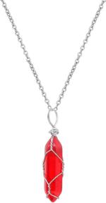 img 3 attached to 💎 Carnelian Crystal Healing Necklace: Beautiful Gemstone Jewelry for Girls' Necklaces & Pendants