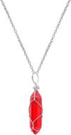 💎 carnelian crystal healing necklace: beautiful gemstone jewelry for girls' necklaces & pendants logo