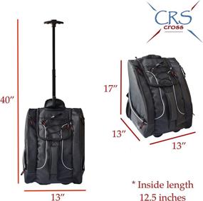 img 1 attached to 🎒 CRS Cross Skate Bag: The Ultimate Convertible Backpack-Rolling Bag with Wheels for Skating Enthusiasts - Ideal for Figure Skating, Roller Skating, Quad Skaters, Ice Skating, and Inline Skates