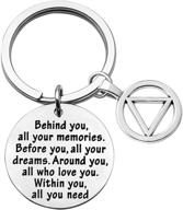 🔑 sobriety gift keychain for addiction recovery | aa alcoholics anonymous warrior, new beginnings logo