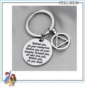 img 1 attached to 🔑 Sobriety Gift Keychain for Addiction Recovery | AA Alcoholics Anonymous Warrior, New Beginnings