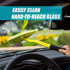 img 2 attached to 🔍 Invisible Glass 95160: The Ultimate Reach and Clean Tool for Crystal-Clear Windows and Windshields, Ideal for Hard-to-Reach Areas in Cars and Homes – Washable, Reversible, and Extendable