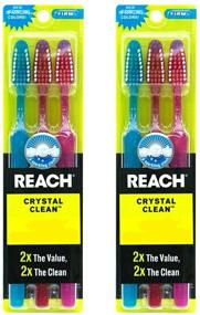 img 1 attached to 🪥 Reach Crystal Clean Firm Toothbrush 3 Pack - Total of 6 Brushes (Pack of 2)