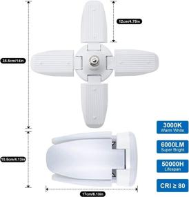 img 1 attached to 💡 Exulight Warm Daylight Deformable Warehouse Light - (1 Pack)