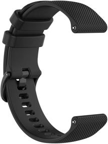 img 4 attached to 📿 Black Silicone Wristband Replacement Sports Straps Bracelet for Garmin Venu, vivomove3, vivomove Luxe, vivomove Style, vivomove HR, vivoactive3 Music, forerunner245music/645music