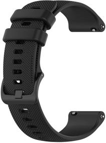 img 2 attached to 📿 Black Silicone Wristband Replacement Sports Straps Bracelet for Garmin Venu, vivomove3, vivomove Luxe, vivomove Style, vivomove HR, vivoactive3 Music, forerunner245music/645music