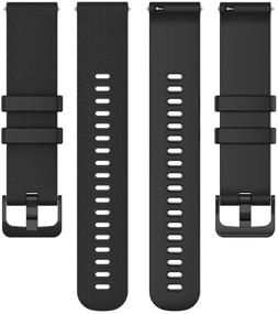 img 3 attached to 📿 Black Silicone Wristband Replacement Sports Straps Bracelet for Garmin Venu, vivomove3, vivomove Luxe, vivomove Style, vivomove HR, vivoactive3 Music, forerunner245music/645music